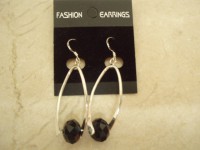 pendiente cristal negro